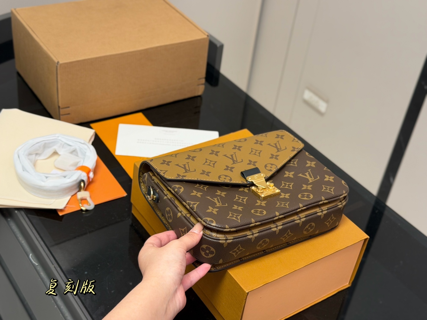 Louis Vuitton LV Monogram Canvas Premium Metal Hardware Shipping Box Included